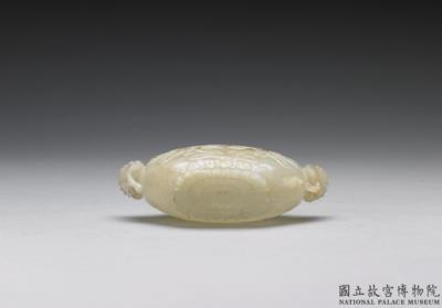 图片[3]-Small jade oblate vase with two floral handles, Qing dynasty-China Archive